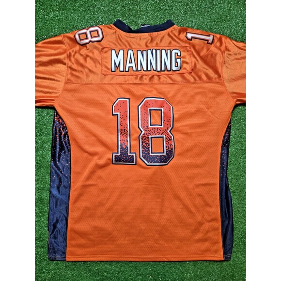 NFL On Field Peyton Manning Jersey Denver Broncos 'Orange' (Men's 56) - Picture 14 of 16